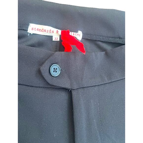 Standards & Practices Erica Pintuck Crepe Wide Leg Trouser Dress Pants, Plus 22 - Picture 5 of 11